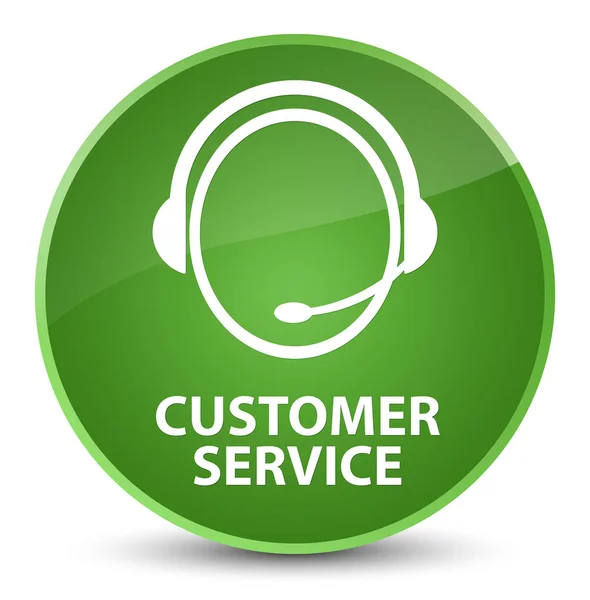 Customer service (customer care icon) elegant soft green round b