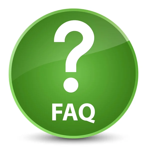 FAQ (fråga ikon) elegant mjuka gröna runda knappen — Stockfoto