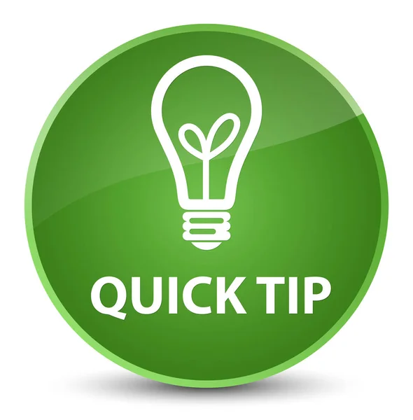 Quick tip (bulb icon) elegant soft green round button