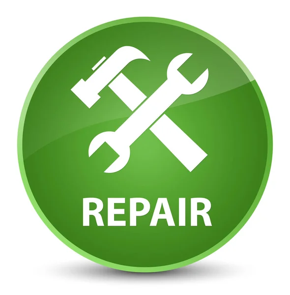 Reparación (icono de herramientas) elegante botón redondo verde suave — Foto de Stock