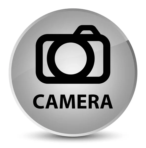 Kamera zarif beyaz yuvarlak düğmesi — Stok fotoğraf