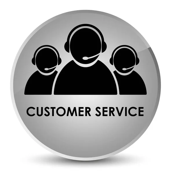 Customer service (team icon) elegant white round button