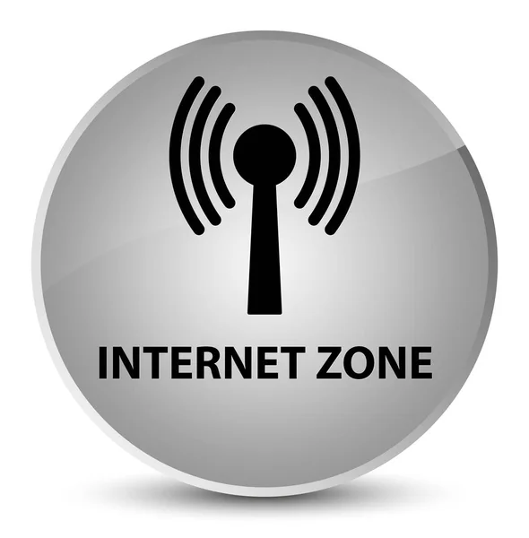 Zona de Internet (rede wlan) elegante botão redondo branco — Fotografia de Stock
