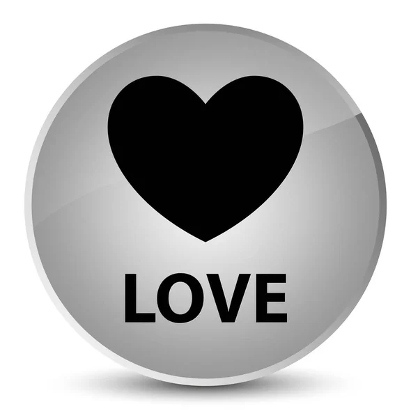 Love elegant white round button — Stock Photo, Image