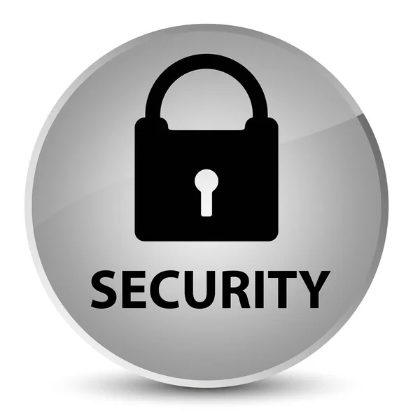 Seguridad (icono del candado) elegante botón redondo blanco — Foto de Stock