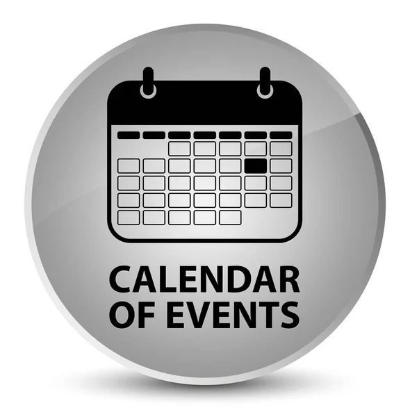イベント エレガントな白い丸いボタンのカレンダー — ストック写真