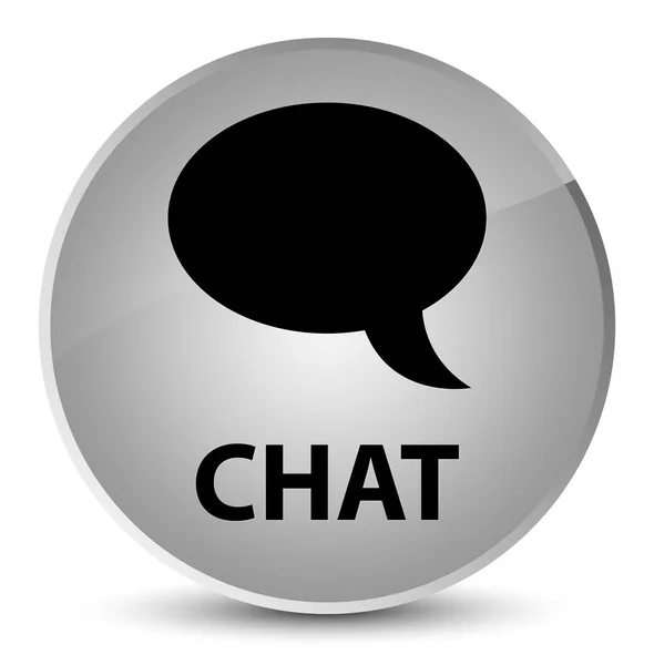 Chat elegante botón redondo blanco —  Fotos de Stock