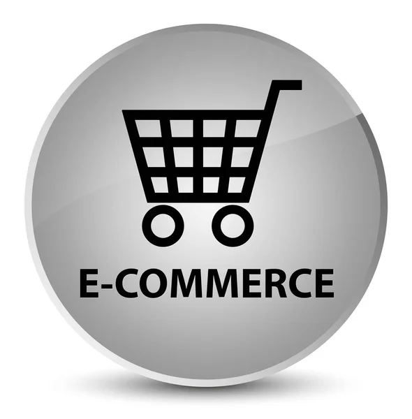 E-commerce elegante botón redondo blanco —  Fotos de Stock