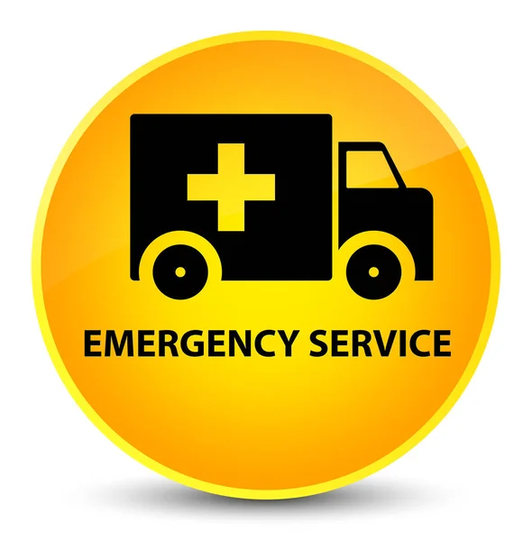 Emergency service elegant gul rund knap - Stock-foto