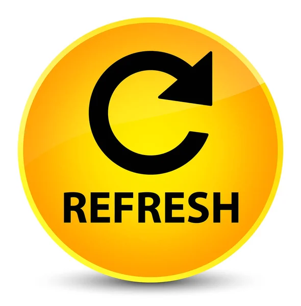 Refresh (rotate arrow icon) elegant yellow round button