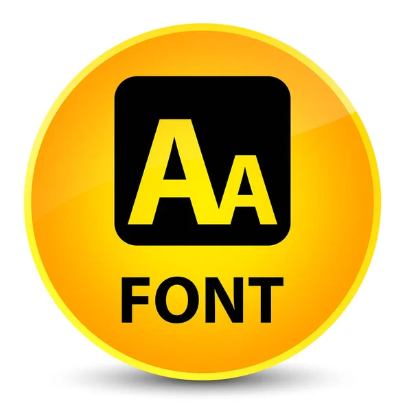 Font elegant yellow round button — Stock Photo, Image