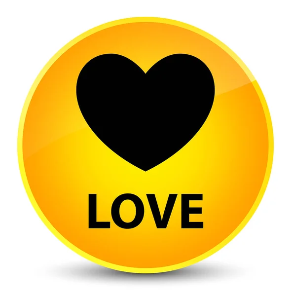 Amor elegante botón redondo amarillo — Foto de Stock