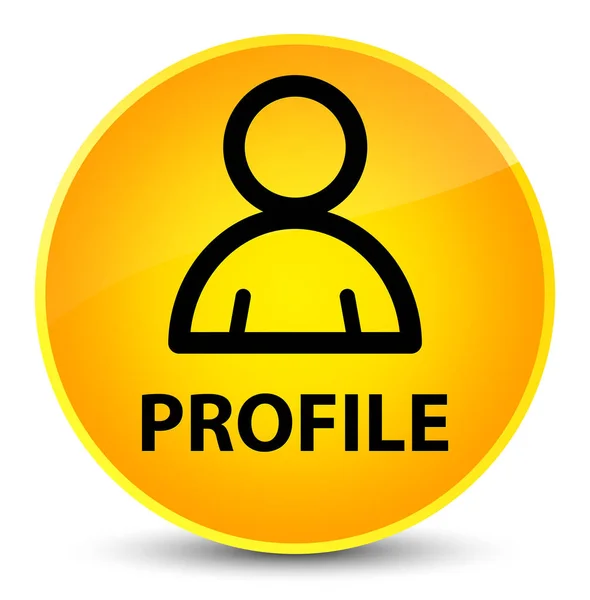 Perfil (ícone do membro) botão redondo amarelo elegante — Fotografia de Stock
