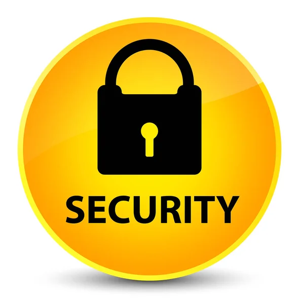 Seguridad (icono del candado) botón redondo amarillo elegante — Foto de Stock