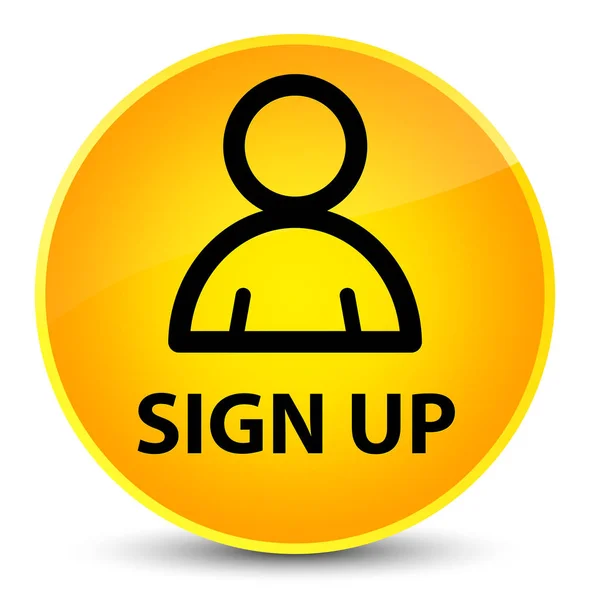 Sign up (member icon) elegant yellow round button