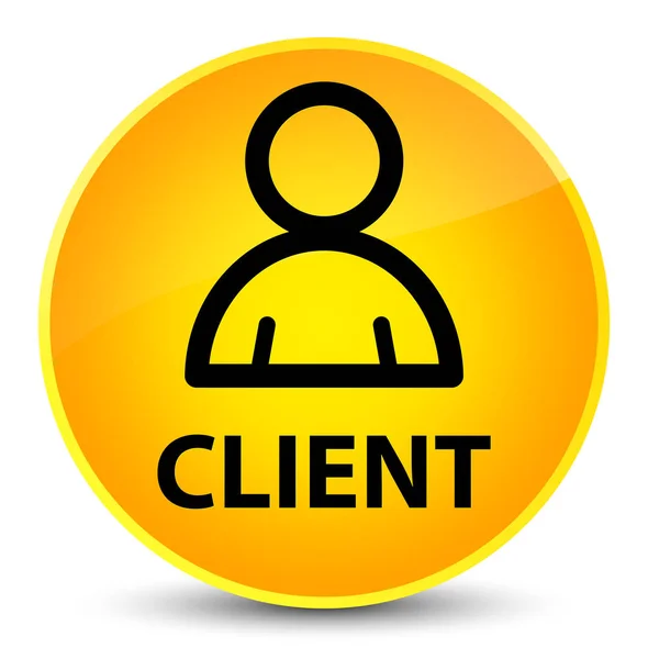 Klienta (ikona składnika) żółty elegancki okrągły przycisk — Zdjęcie stockowe