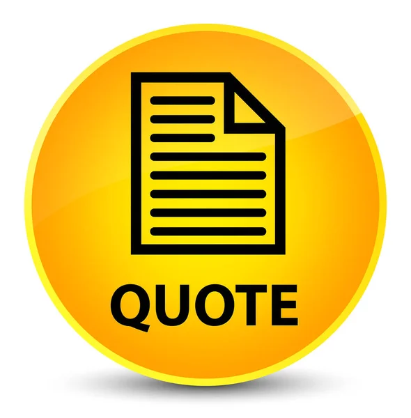 Quote (page icon) elegant yellow round button