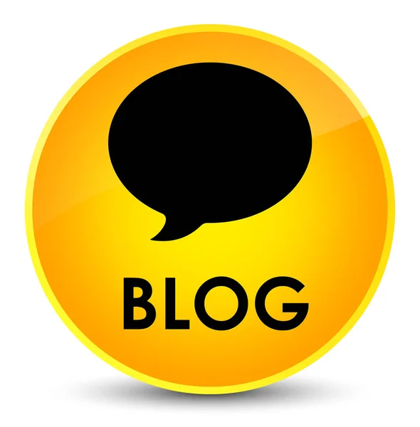 Blog (conversation icon) elegant yellow round button