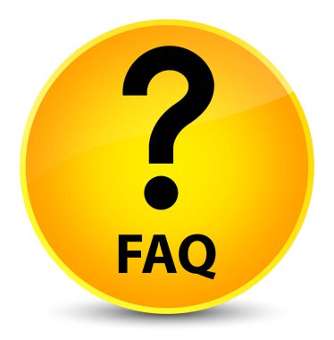 Sıkça Sorulan Sorular (soru simgesi) zarif sarı yuvarlak düğmesi