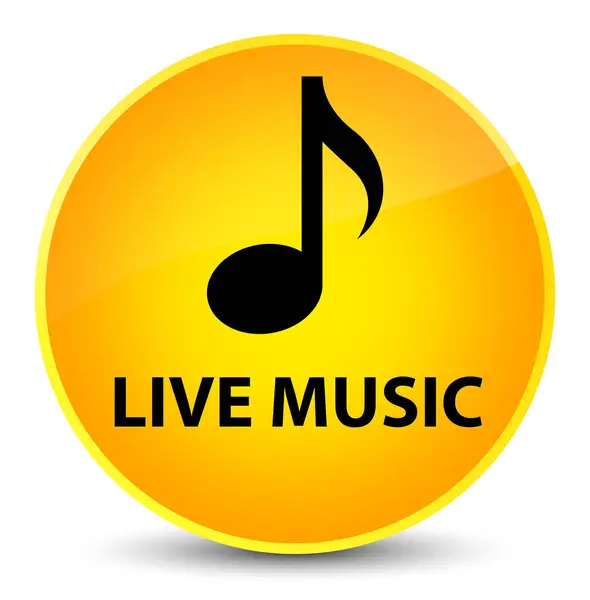 Música en vivo elegante botón redondo amarillo — Foto de Stock