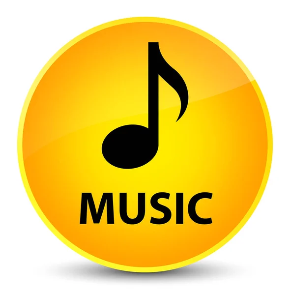 Hudba elegantní žluté kulaté tlačítko — Stock fotografie
