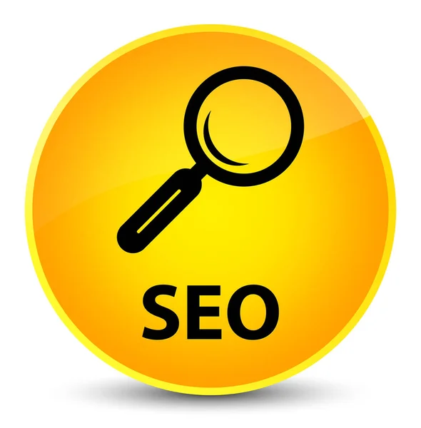 Seo elegant yellow round button — Stock Photo, Image