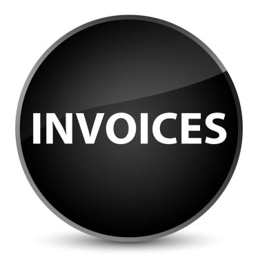 Faturalar zarif siyah yuvarlak düğmesi