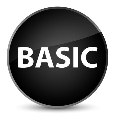 Temel zarif siyah yuvarlak düğmesi