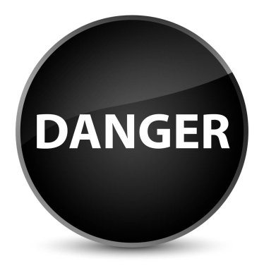 Tehlike zarif siyah yuvarlak düğmesi
