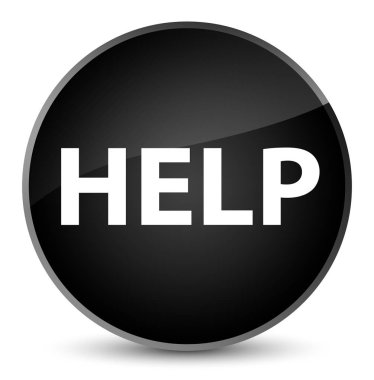 Yardım zarif siyah yuvarlak düğmesi