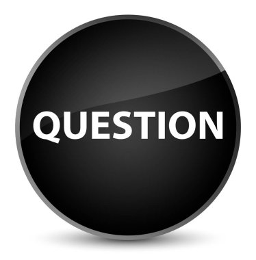 Soru zarif siyah yuvarlak düğmesi