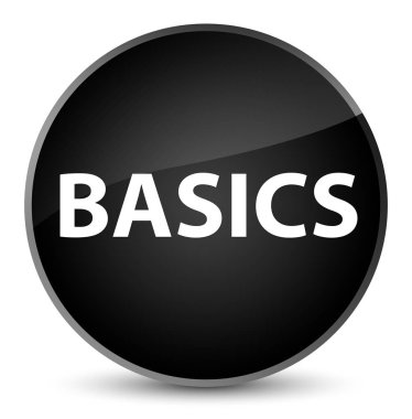 Temelleri zarif siyah yuvarlak düğmesi