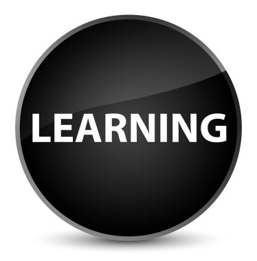 Zarif siyah yuvarlak düğmeye öğrenme