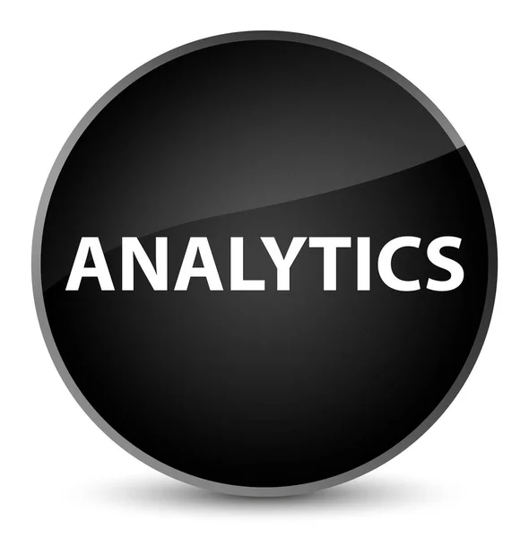 Analytics elegancki czarny okrągły przycisk — Zdjęcie stockowe
