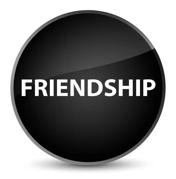 Friendship elegant black round button — Stock Photo, Image