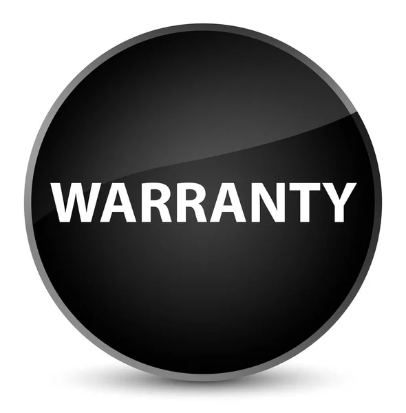 Warranty elegant black round button — Stock Photo, Image
