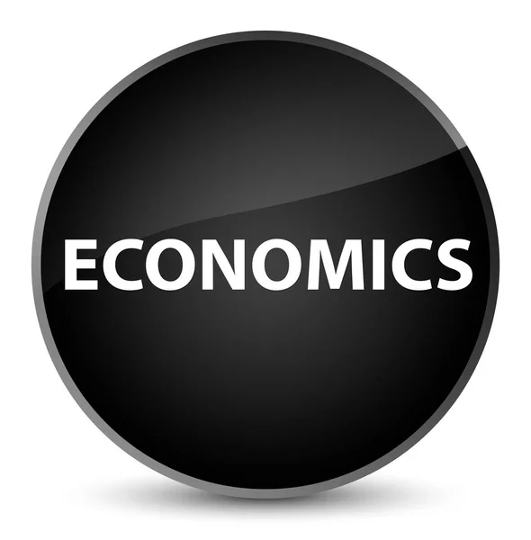 Ekonomia elegancki czarny okrągły przycisk — Zdjęcie stockowe