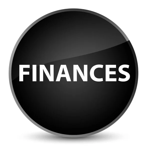 Finances elegant black round button — Stock Photo, Image