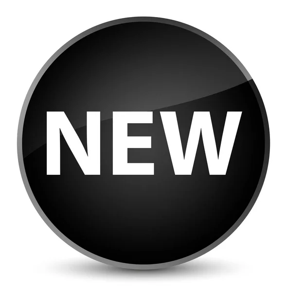 Botão redondo preto elegante novo — Fotografia de Stock