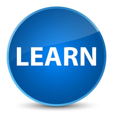 Zarif mavi yuvarlak düğmeye öğrenin