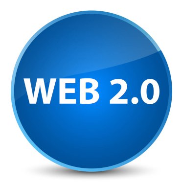 Web 2.0 zarif mavi yuvarlak düğmesi