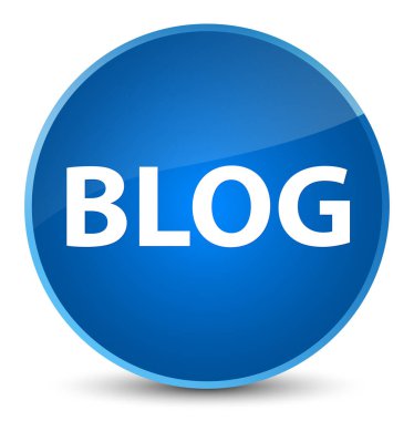 Blog zarif mavi yuvarlak düğmesi