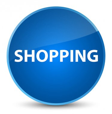 Alışveriş zarif mavi yuvarlak düğmesi