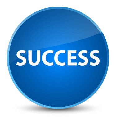 Başarı zarif mavi yuvarlak düğmesi