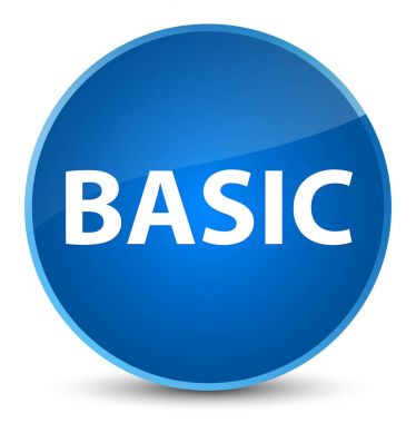 Temel zarif mavi yuvarlak düğmesi