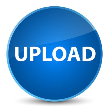 Zarif mavi yuvarlak düğmesini upload