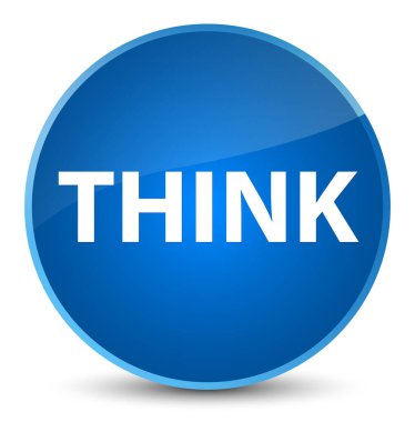 Zarif mavi yuvarlak düğmeye düşünüyorum