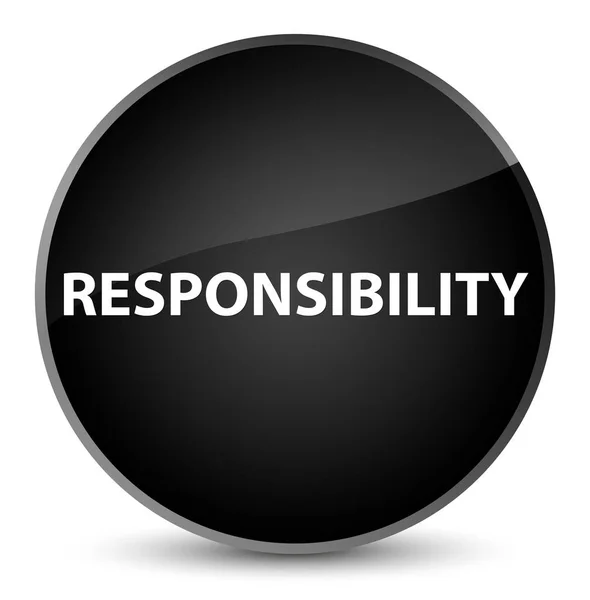 Responsabilidad elegante botón redondo negro —  Fotos de Stock