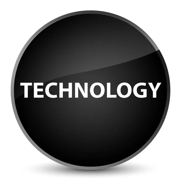 Tecnología elegante botón redondo negro — Foto de Stock