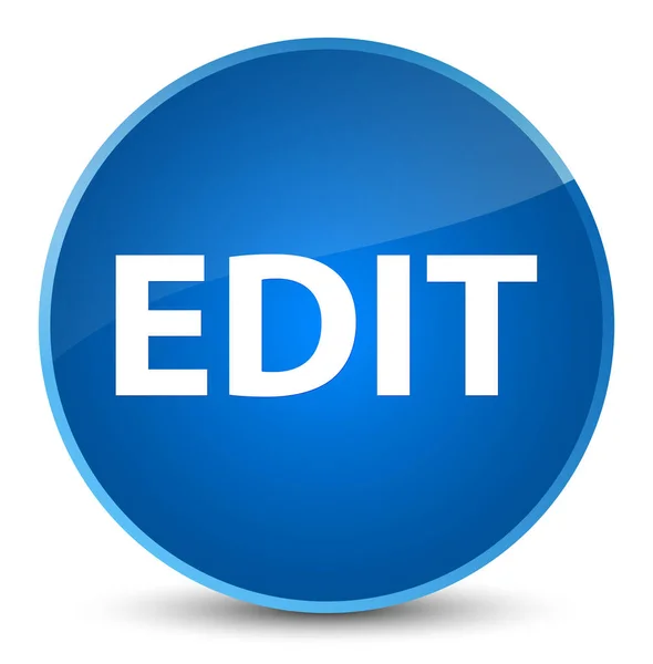 Editar elegante botón redondo azul — Foto de Stock